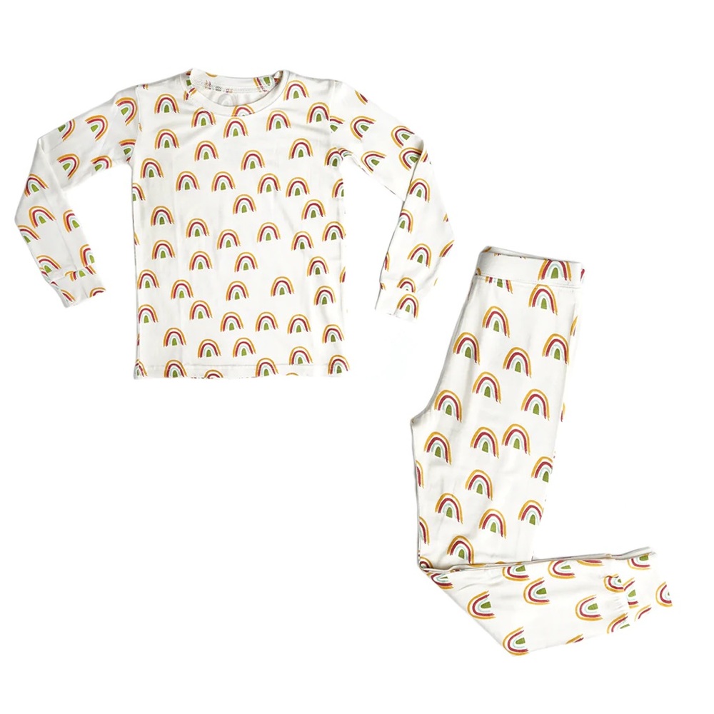 Gender neutral rainbow pajama set